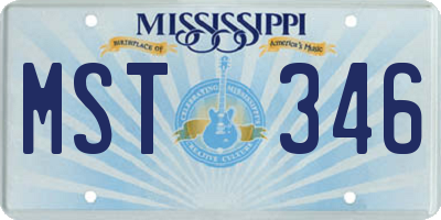 MS license plate MST346