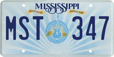 MS license plate MST347