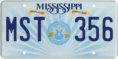 MS license plate MST356