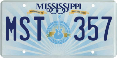 MS license plate MST357