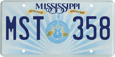 MS license plate MST358