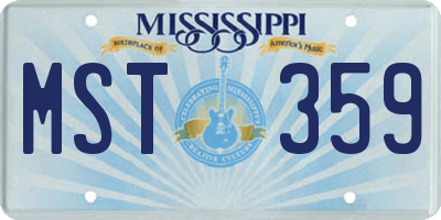 MS license plate MST359