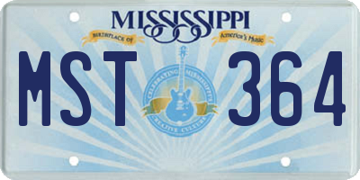 MS license plate MST364