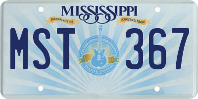 MS license plate MST367