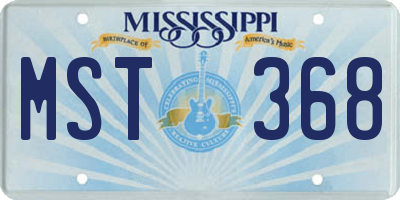MS license plate MST368