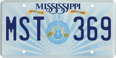 MS license plate MST369