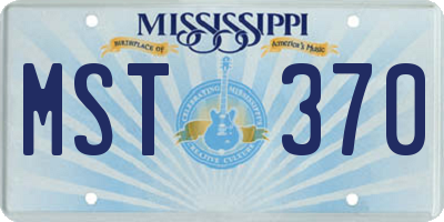 MS license plate MST370