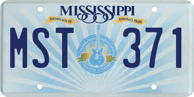 MS license plate MST371