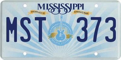 MS license plate MST373