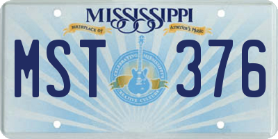 MS license plate MST376