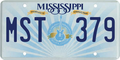 MS license plate MST379