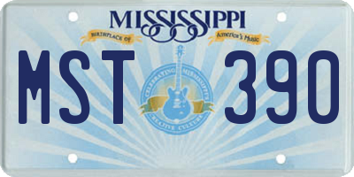 MS license plate MST390