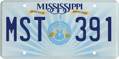 MS license plate MST391