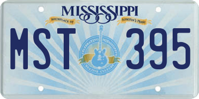 MS license plate MST395