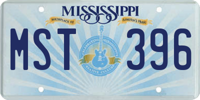 MS license plate MST396