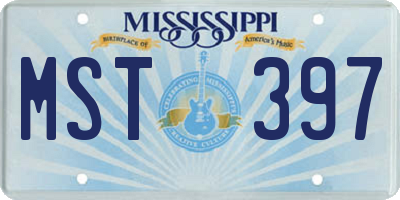 MS license plate MST397
