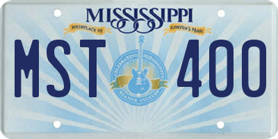 MS license plate MST400