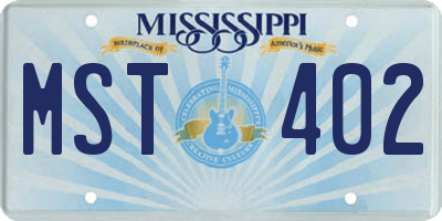MS license plate MST402