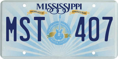 MS license plate MST407