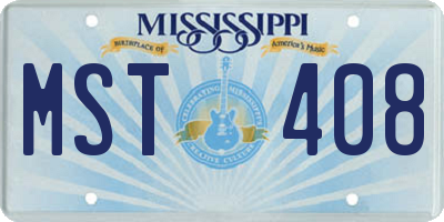 MS license plate MST408