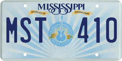 MS license plate MST410