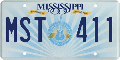 MS license plate MST411