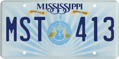 MS license plate MST413