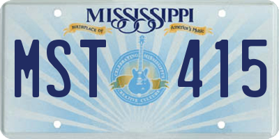 MS license plate MST415