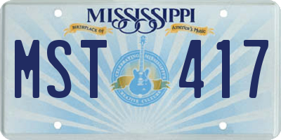 MS license plate MST417