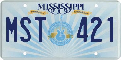 MS license plate MST421