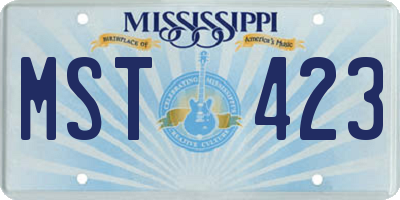 MS license plate MST423