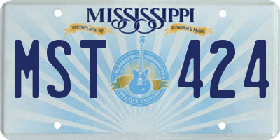 MS license plate MST424