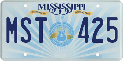 MS license plate MST425