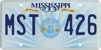 MS license plate MST426
