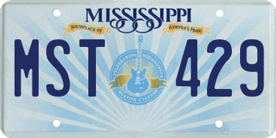 MS license plate MST429