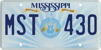 MS license plate MST430