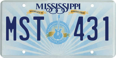 MS license plate MST431