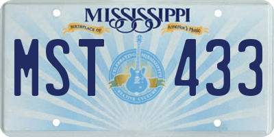 MS license plate MST433
