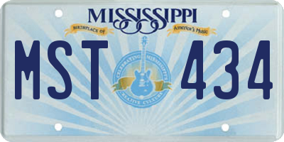 MS license plate MST434