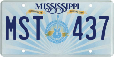 MS license plate MST437