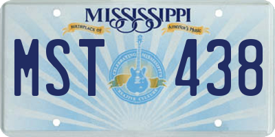 MS license plate MST438