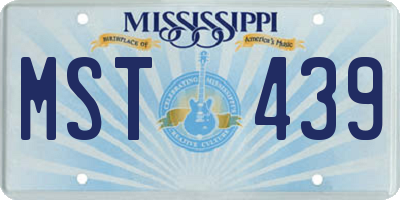 MS license plate MST439