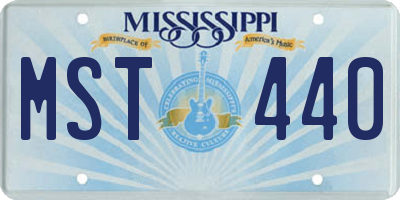 MS license plate MST440