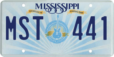 MS license plate MST441