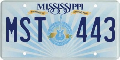 MS license plate MST443