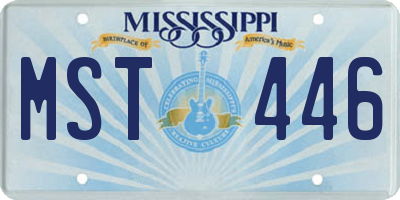 MS license plate MST446
