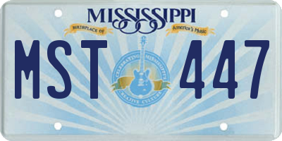 MS license plate MST447