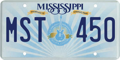 MS license plate MST450