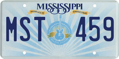 MS license plate MST459