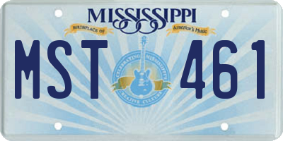 MS license plate MST461